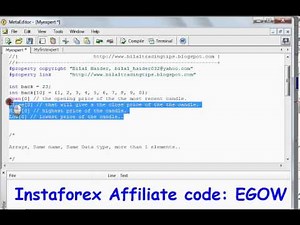 Mql4 Programming tutorial 09 Arrays, Open, close, high and low, of candles