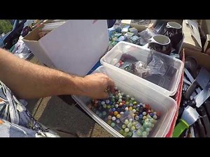 Shopping the flea market for treasures in antiques never know what will get