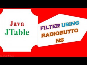Java JTable Ep.19 - Filter/Search Using JRadioButtons