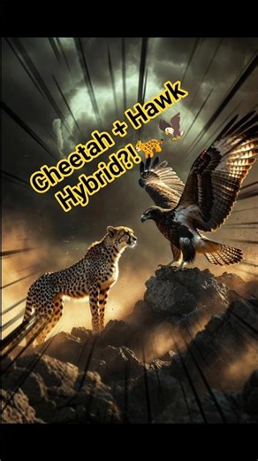🔥 Cheetah + Hawk Hybrid🐆🦅 | Unbelievable Creature Reveal #ytshorts #shots