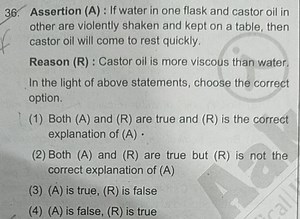 Assertion-Reason Type QuestionAssertion (A): If water in one ... | Filo