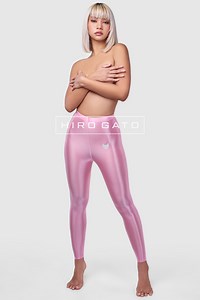 Sheer nylon Leggings Light Pink - Hiro Gato