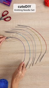 Circular Knitting Needles 16 Inch Set Round Metal Kit Size 13 10 8 6 2.5 0