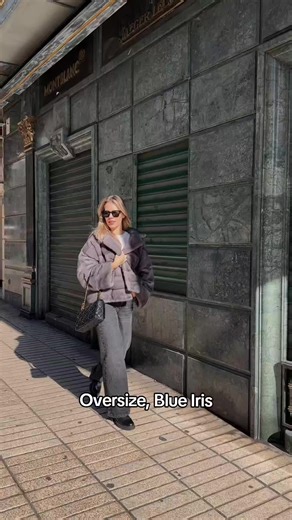 ❄️Oversize puskažoks, krāsa Blue Iris, angļu apkakle Pieraksts uz pielaikošanu 371 22444126 (WhatsApp) ❄️Полушубок oversize, цвет Blue Iris, английский воротник Работаем по предзаписи: 371 22444126 (WhatsApp) @mazai.vasilina