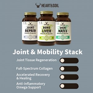 "After a week of taking the stack my body and joints felt so much better. My inflammation went down, my hands didn't hurt all evening and night after a full day working outside. No asper-cream and no ibuprofen needed. Get on top of this at an early age. Don't wait !" - Becky | Heart & Soil