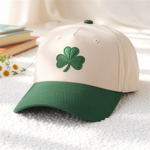Embroidered St. Patrick's Day Hat, Irish Clover Cotton Cap - Etsy