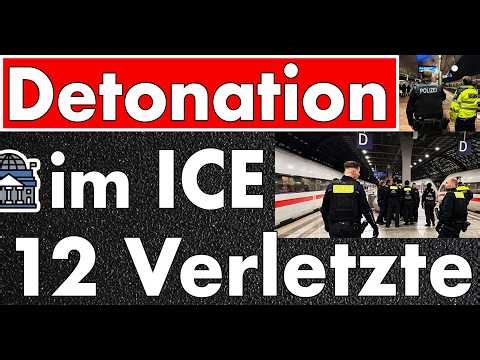 Explosions & knife threat on ICE train: 20-year-old injures passengers – police storm train!