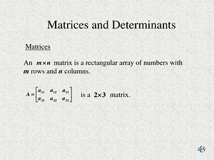 Matrices and Determinants - SlideServe