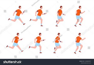 Running Man Sequence Run Character Frame Stock Vector (Royalty Free) 2146869097 | Shutterstock