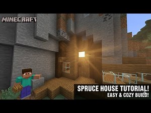 🌲 Ultimate Minecraft Spruce House Tutorial! Easy & Cozy Survival Base Build