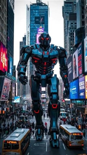 Giant robot walking through #challenge