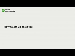 How to set up sales tax in QuickBooks Online