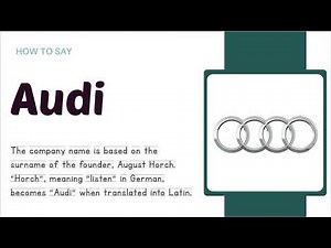 How to Say Audi In British English
