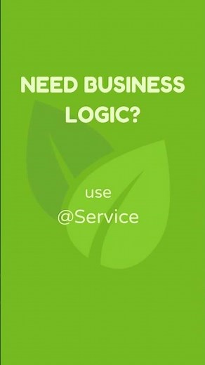 Spring Boot @Service in 10 Seconds | #springboot #javadeveloper #codingshorts #java #shorts #coding