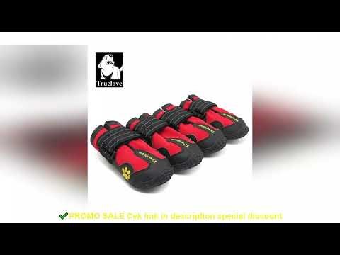 Truelove Dog Shoes Waterproof Anti-Slip Rain Boots Warm Snow Reflective for Small Medium Large Pet S