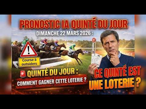 IA QUINTE PREDICTION FOR SUNDAY, MARCH 22, 2026: IS THIS QUINTE A LOTTERY?