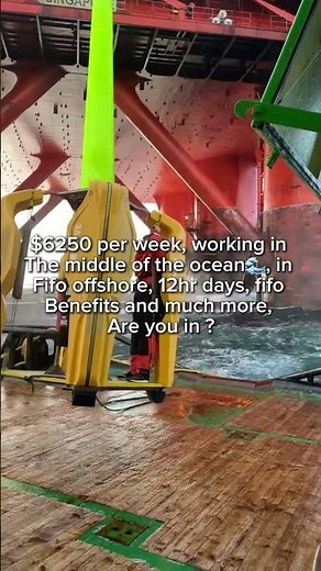 $6250 per week working in FIFO Offshore 🌊 #fifo #offshore