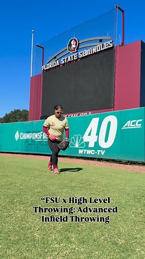 This two step on the run slot/angle throw, is a great way to progress the athlete into full on the run throws. By starting slow and understanding rhythm, trunk angle, and how to unravel the forearm properly, you can create really good body awareness with this type of skill. Learn more about this at our advanced concept clinics and in our HLT books. @fsusoftball @wassermanstrength #highlevelthrowing #FSUsoftball #throwing #collegesoftball #velocity #armcare #infielder #softballcoach #softballteam
