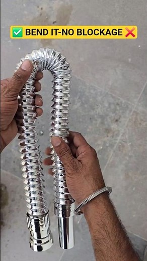 Super flexible waste pipe- No blockage at any time #plumbing #plumbingpipes #waste