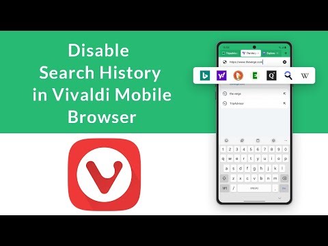 How to Disable Search History in Vivaldi Mobile Browser?
