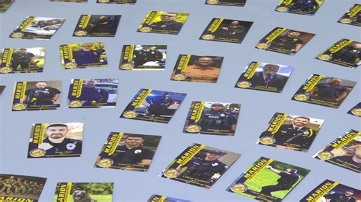 Marion Police Department distributing trading cards to connect with the community