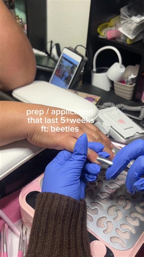 prep and application using my favsss @BeetlesGelPolish 🌹🌸 #Beetlesflatx #Almondnails 🔔Code:CLARACEL10 #viral #gelx #gelxprep