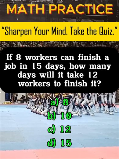Math Quiz: Worker Efficiency in Job Completion