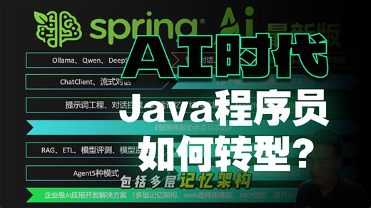 从零到源码：SpringAI1.0完整学习路径！入门基础 项目实战 框架原理！JavaAI开发必备！