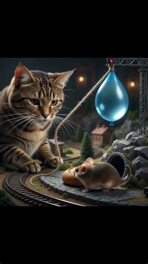 “Cat’s Water Balloon Trap… Will the Mouse Survive? 🐱💧🐭 #shorts”