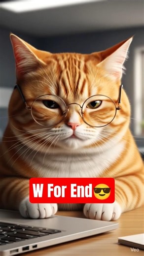 cat working mode 🙂♥️ #aivideo #viral #cat #working#aivideo