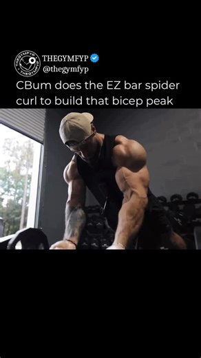 @thegymfyp on Instagram: "This movement is perfect for building that bicep peak 🔥 Comment “CBUM” and I’ll send you the 8 day workout split Cbum used to win his 5th Olympia @cbum"