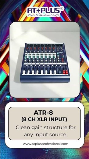 AT+PLUS Professional Audio Mixers Series | MFX-20, ATX, ATR-16, AMX-1804 FX | DJ & Live Sound Mixers