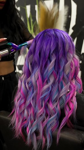Color Hair Transformation with Pink Voodoo and Purple Masquerade