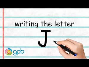 Writing the letter J in print