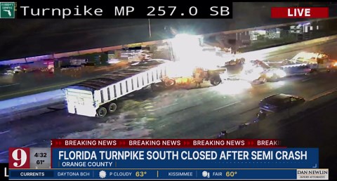 Part of Florida’s Turnpike shut down after multi-vehicle crash