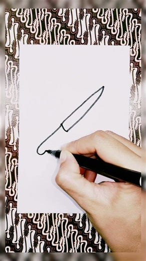 cara menggambar pisau untuk pemula#art #drawing #pisau #knife #shortvideo