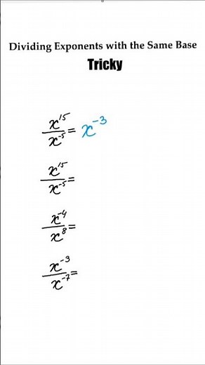 Part 3 | How to Divide Exponents with the Same Base! #maths