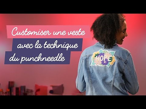 Tuto : Customiser une veste en jean avec la technique de la punchneedle