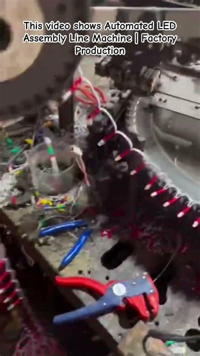High-Speed LED String Light Manufacturing Process ⚙️ #manufacturing #automation #ledlights #factory