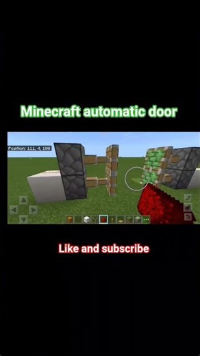 Minecraft automatic door tutorial #minecraft