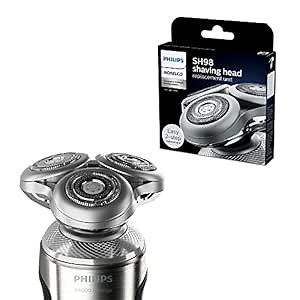 Philips Norelco Genuine SH98/82 Replacement Shaving Heads compatible with Norelco Shaver Series S9000 and 9000 Prestige