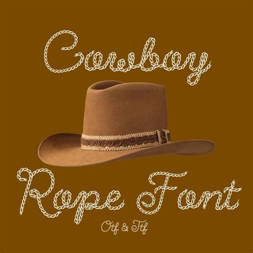 Cowboy Rope Font | Wild West Rope Letters for Logos & Western Designs - Etsy