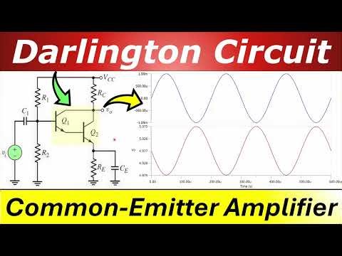 Darlington Common-Emitter Amplifier⚡Voltage Gain & Input/Output Impedance 💡 FULL DETAILS - TINA-TI