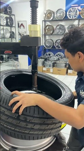 How to Install Car Tires on Rims #hsr #brakesystem #automobile #car #mechanic #diy