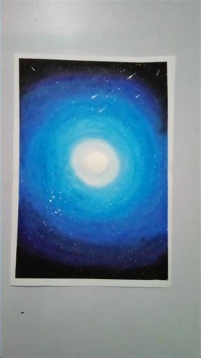 moon night drawing with oil pastel colour || oil pastel drawing for beginners #shorts #drawing