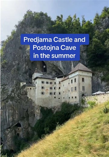 Your sign to book your trip to Slovenia.🇸🇮😉 Predjama Castle 🏰 – a medieval castle built into a cliff, with an entire cave system behind it. Postojna Cave 🚂 – a mesmerizing underground cave you explore by train, passing unreal formations and even the rare baby dragon. #slovenia #travel #ifeelslovenia #traveltok #bucketlist
