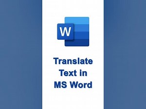 MS Word Trick: Translate Text in 4 Steps! shorts msword