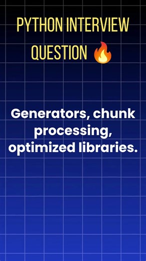 Python Interview Question 🔥 How Do You Handle Large Data in Python? | SSLABS