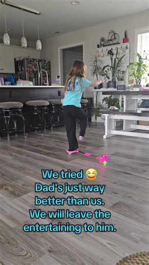 Dad is way better than us! We will leave the skip it to him. Thats some good cardio though. #skipit #skipball #fyp