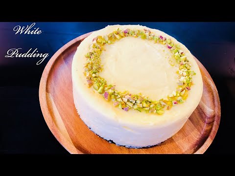 White Pudding - (Easy & Delicious) Melt Away Pudding in Pure Elegant White Colour